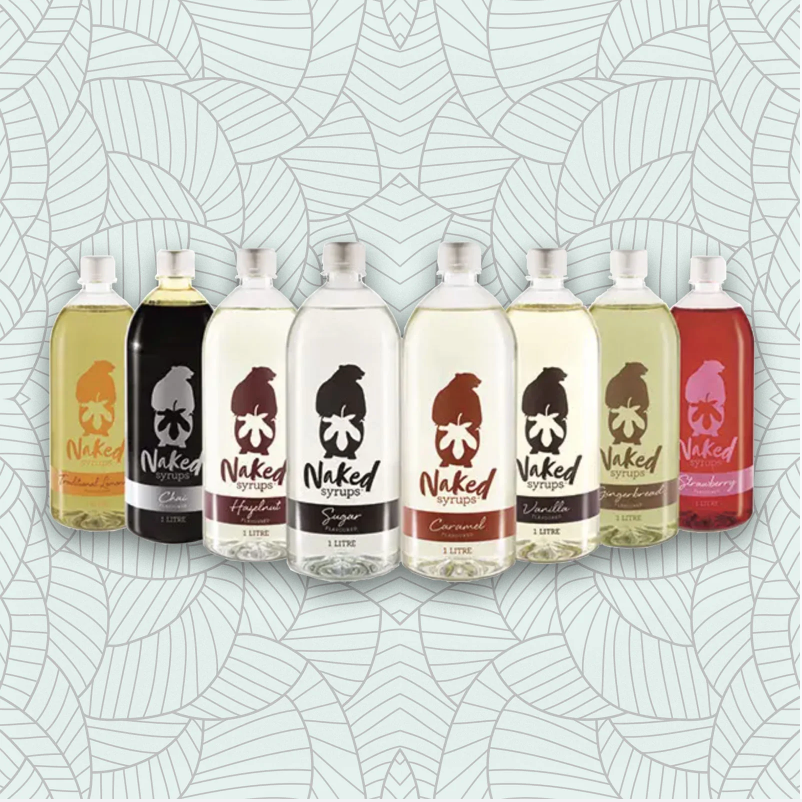 Coffee Syrup and Chocolate Powder