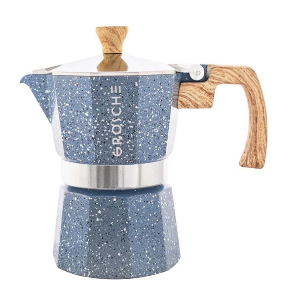 Bialetti Induction Moka Pot Negro con Base Inoxidable - 4 o 6 Tazas