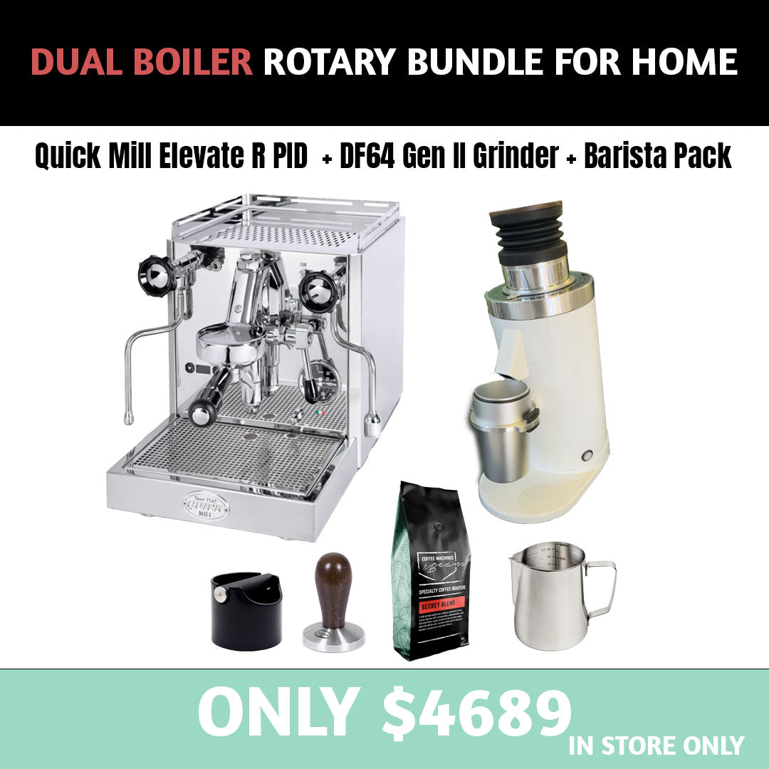 Quick Mill Elevate Dual Boiler + DF64 + Barista Essentials Bundle