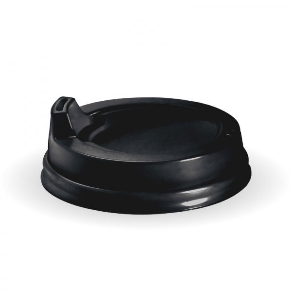 Petit couvercle en PLA noir 6 (80 mm), 8, 10 et 12 oz BioCup - par boîte