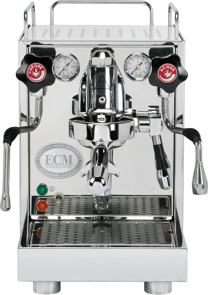 ECM Mechanika Slim VI, front view with portafilter