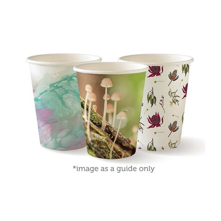 BioCup Art Series de 8 oz (80 mm) - Vasos de una sola pared - 1000 por caja