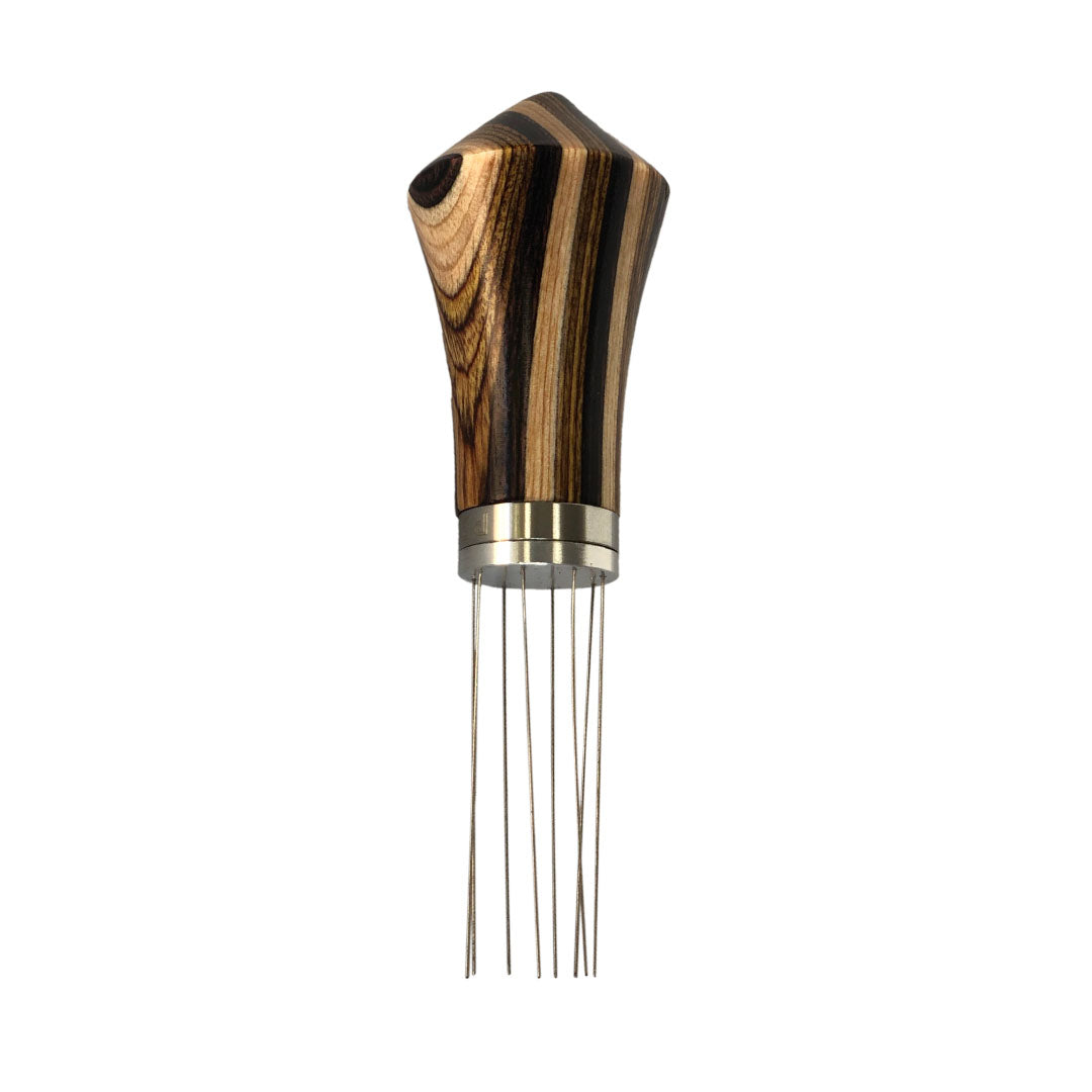 Front view of Pesado Coffee Clump Crusher - needle distributor - The Fancy Ones