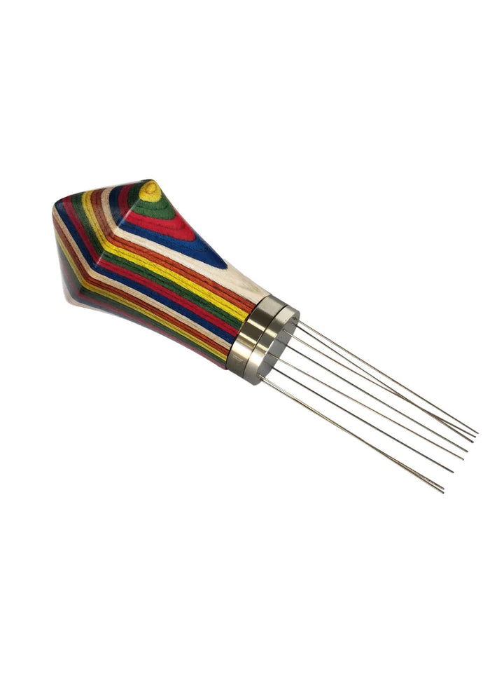 Close-up view of Pesado Coffee Clump Crusher - needle distributor - The Fancy Ones