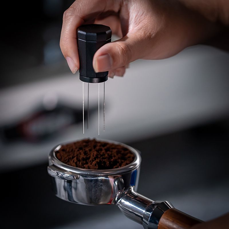 WDT Coffee Clump Crusher - needle distributor - Black