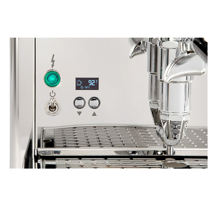 ECM Technika VI Dual Boiler, close-up of display and controls