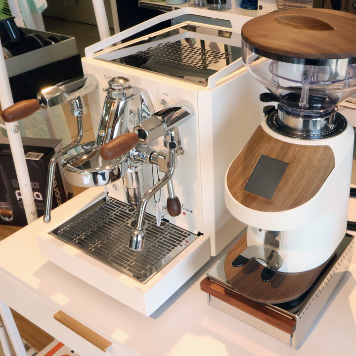 Quick Mill Rubino - Matte White + Nemo Grinder Bundle