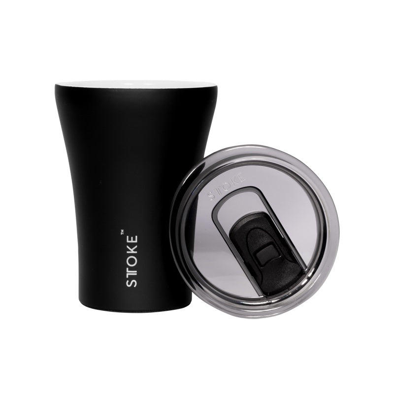 Tasse à café réutilisable Sttoke - Noir 8 oz