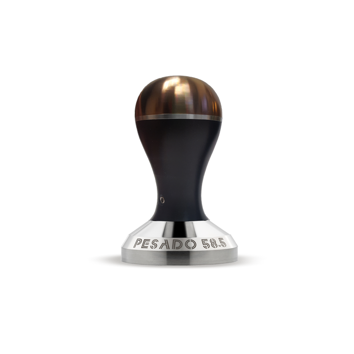 Tamper de Café Pesado 58.5mm - Negro y Bronce