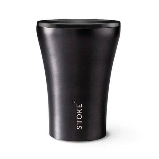 Taza de café reutilizable Sttoke - Negro 8oz