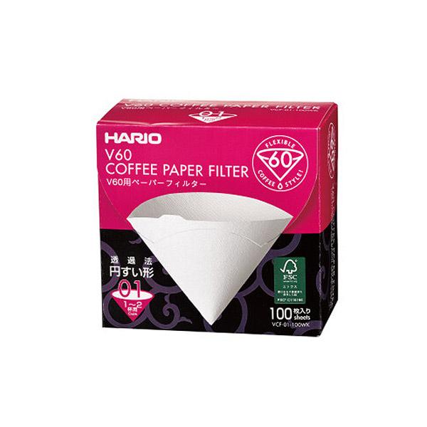 Filtres en papier Hario V60 2 tasses (100's)